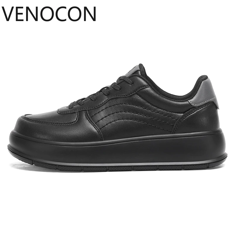 VENOCON Minimalist Ball Wide Toe Box Nose Causal Walking Shoes Sneakers Fabric Leather Stack Height Footwear For Men Man Women