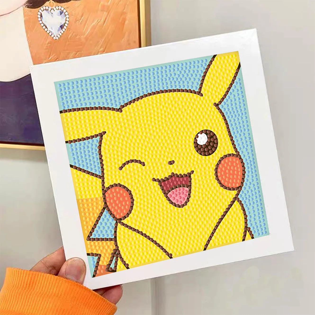 Keeppley&Pokemon Crystal Diamond Drawing 5D DIY Cross Embroidery Frame Kit Kawaii Pikachu Children's Handmade Toy Birthday Gift - view 5