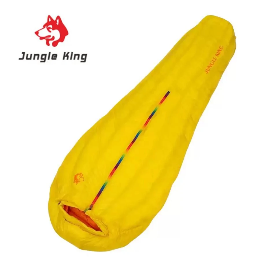Jungle King Outdoor Camping Warmer Daunenschlafsack Mumienstil Wanderschlafsack 1000g Entendaunen Lieferung Aufbewahrungstasche 24SD03