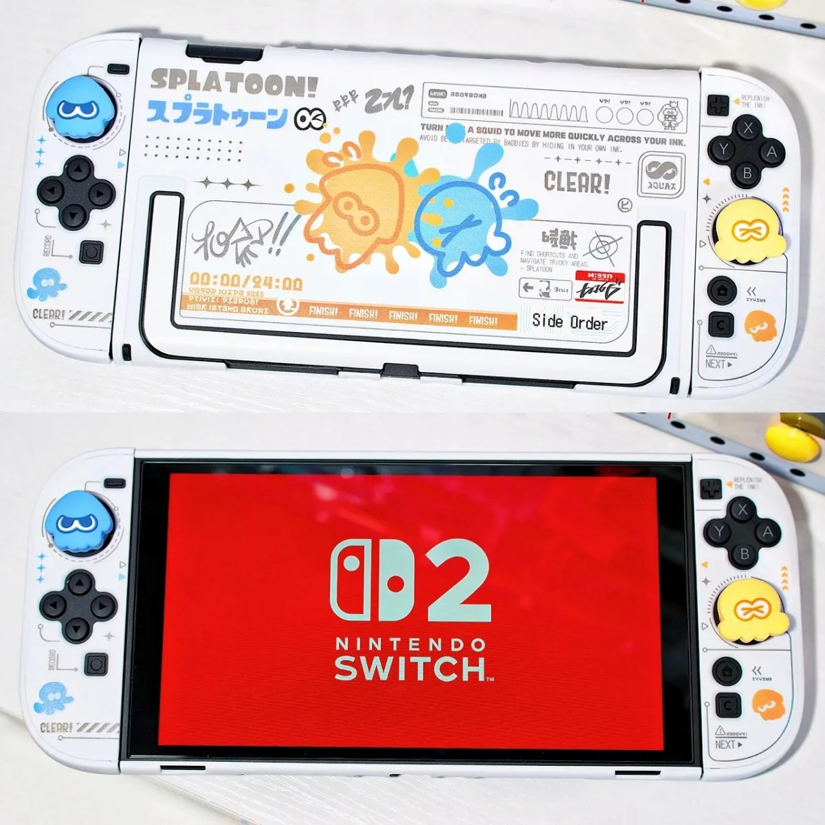 Splatoon 3 Switch 2 Gen Split Thin Schutzhülle Ns Gaming-Konsole Anti-Kratz-Abdeckung Spielzubehör für Gamer-Peripheriegeräte