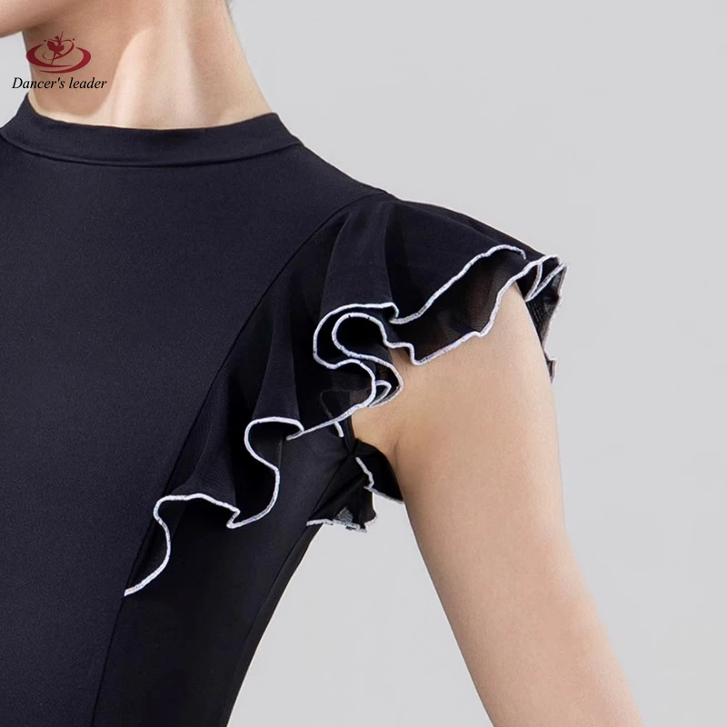 Ballet Practice Clothes Adult Women Dance Clothes Crewneck Lace Sleeve Air Yoga Teacher Shape Gymnastics Clothes