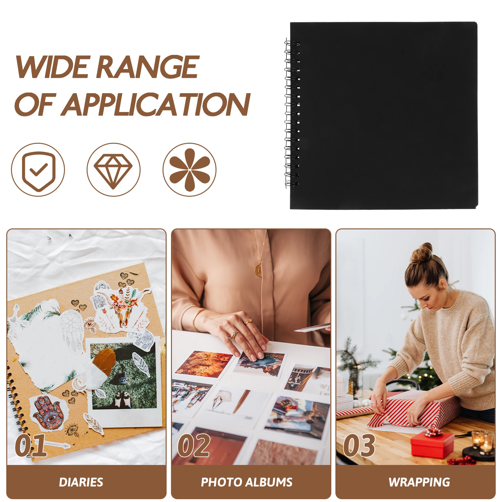 

DIY Scrapbook Photo Album Thick Craft Paper Family Wedding Baby Couples Picture Albums Keepsake Photos