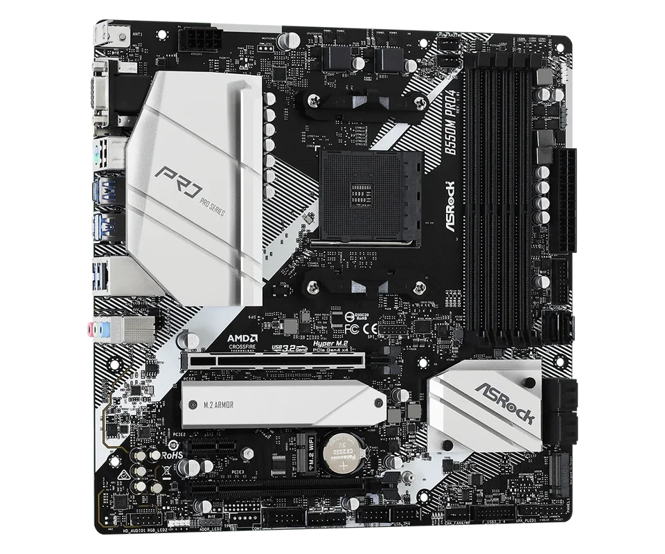 Ryzen 5 4500 ASRock B550M PRO4 セット Amazon.com: ASRock B550M PRO4 Supports 3rd Gen AMD AM4 Ryzen