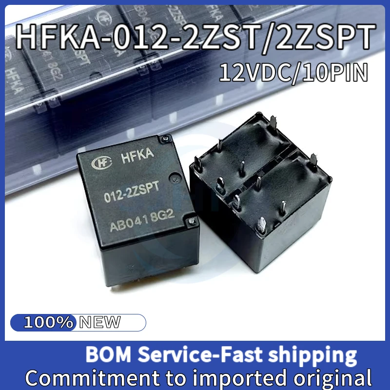 1pieces New original HFKA-012-2ZST HFKA-012-2ZSPT 12VDC 10-Pin 2-Group Conversion Automotive Relay  （5+ pieces, extra 30% off）