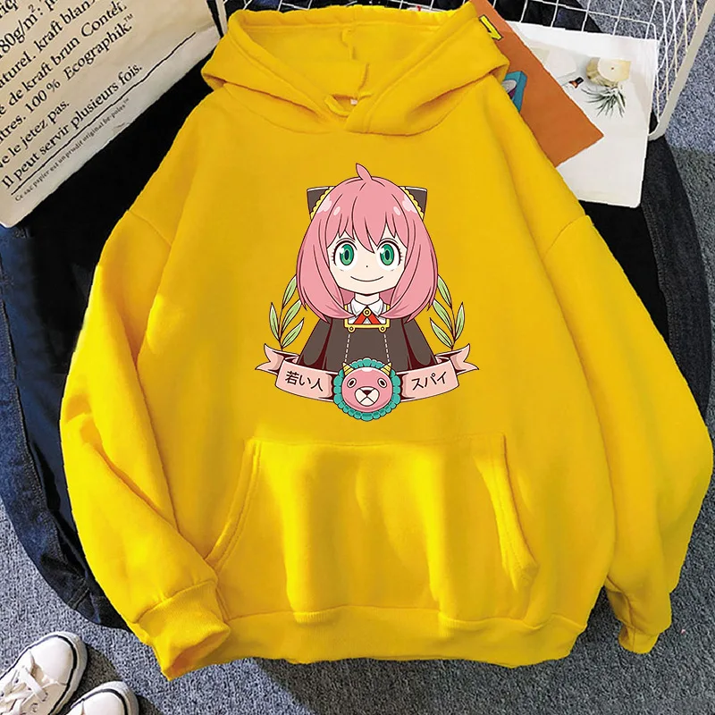 Anime SPY × FAMILY Charaktere Bilder Straßenkultur Bedruckte Damenbekleidung Sportstil Hoodies Modetrend Lässig