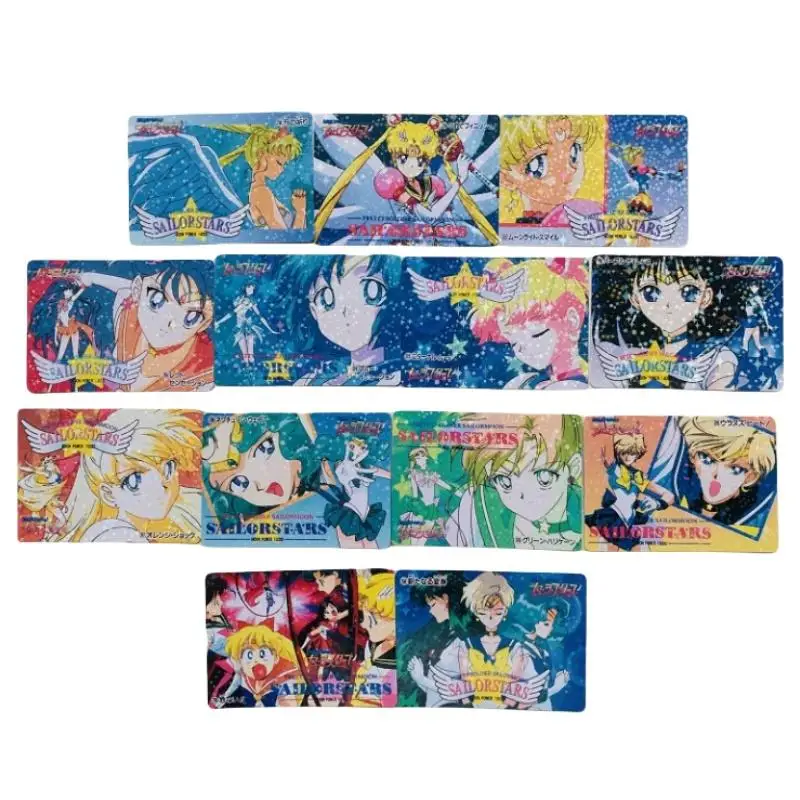 Sailor Moon flash Card Usagi Tsukino Mizuno Ami Kino Makoto Aino Minako DIY Action Toy Figures Anime Game Collection Gift friend