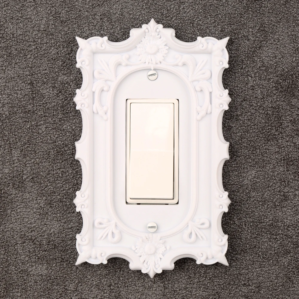 Cross-Border European Retro Carved Switch and Socket Decorative Frame For Wall Switch and Socket Beautification Scenario - view 3