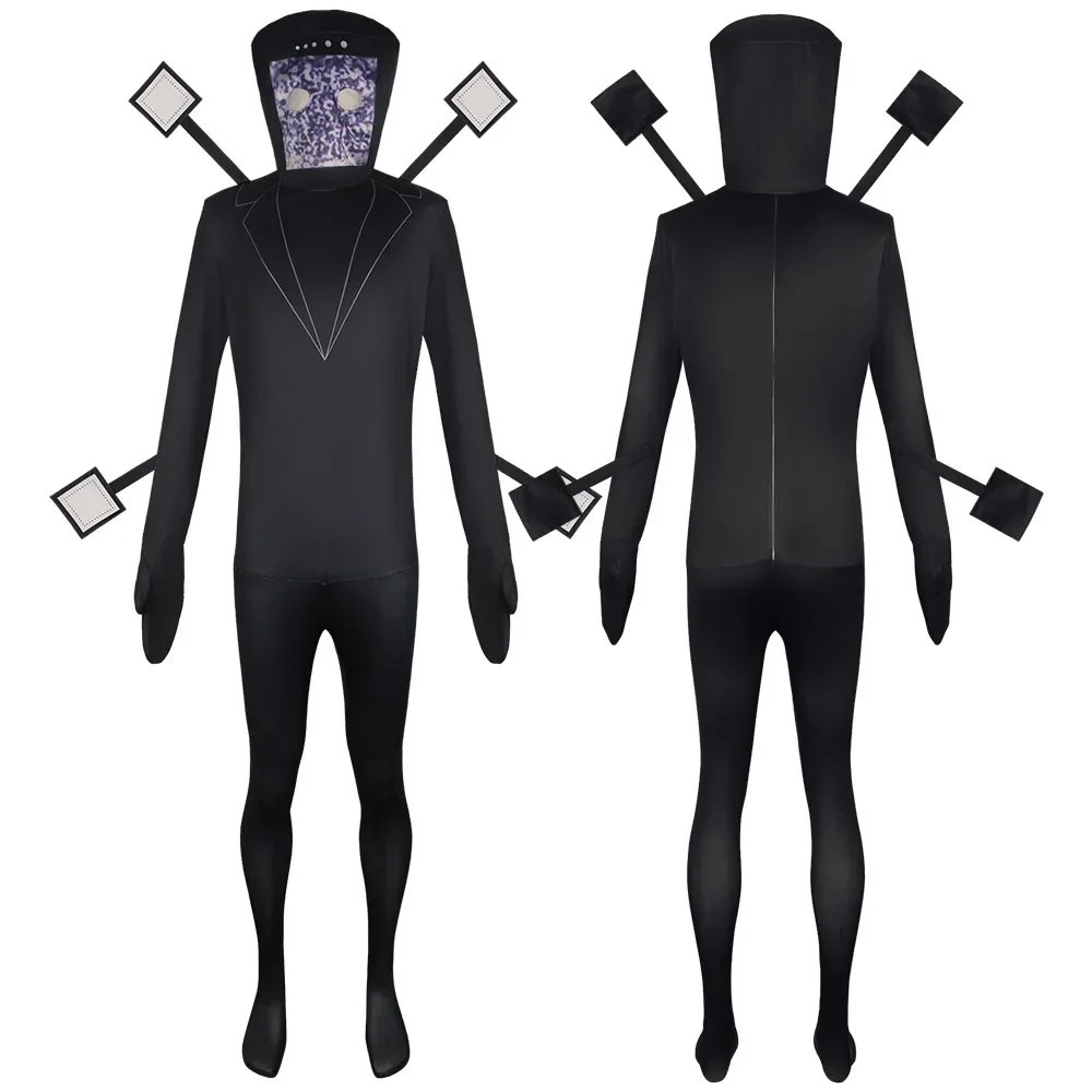 Toilette Cosplay Kostüme Spiel Bodysuit Zenti Tvman Speaker man Kameramann Cosplay Overall Kopf bedeckung Halloween Männer Frauen Disfraz