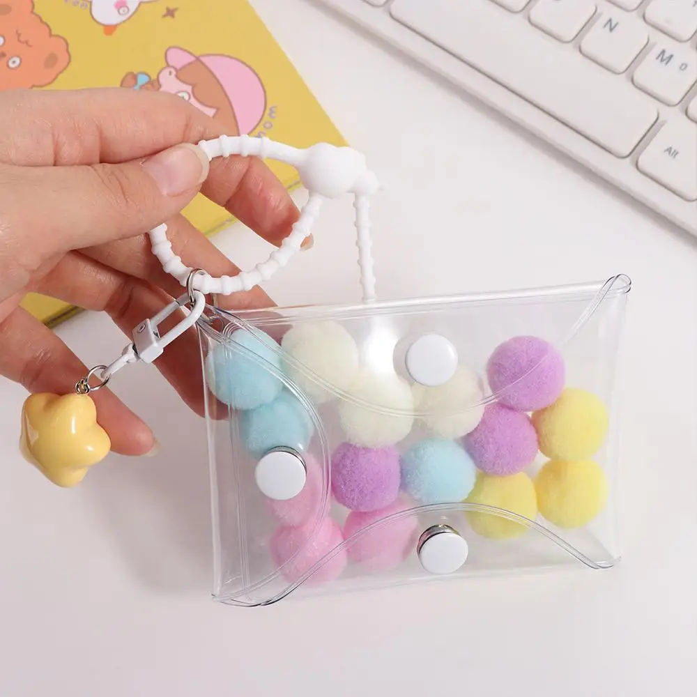Star Keychain Badge Storage Bags Protective Sleeve Transparent Idol Card Display Bag Mini Clear Card Storage Case Goods Display