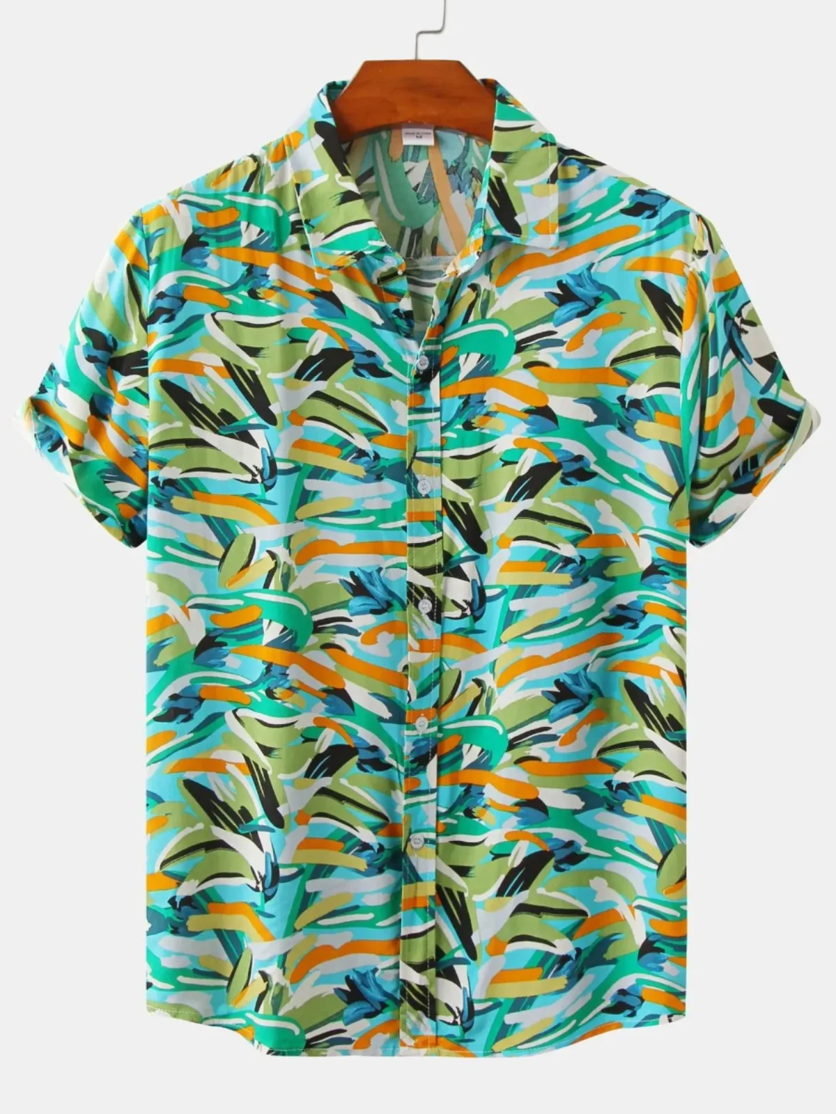 

Men's Retro Printed ort Sve irt Youth Faion Daily Wear Stand Fit Collar Button down Casual Office Wear