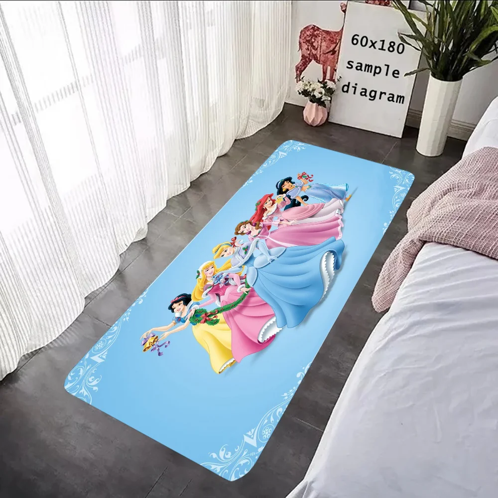 

D-Disney Princess Floor Mat Graphic Printed Flannel Doormats For Bathroom Kitchen Entrance Carpet Home Decor