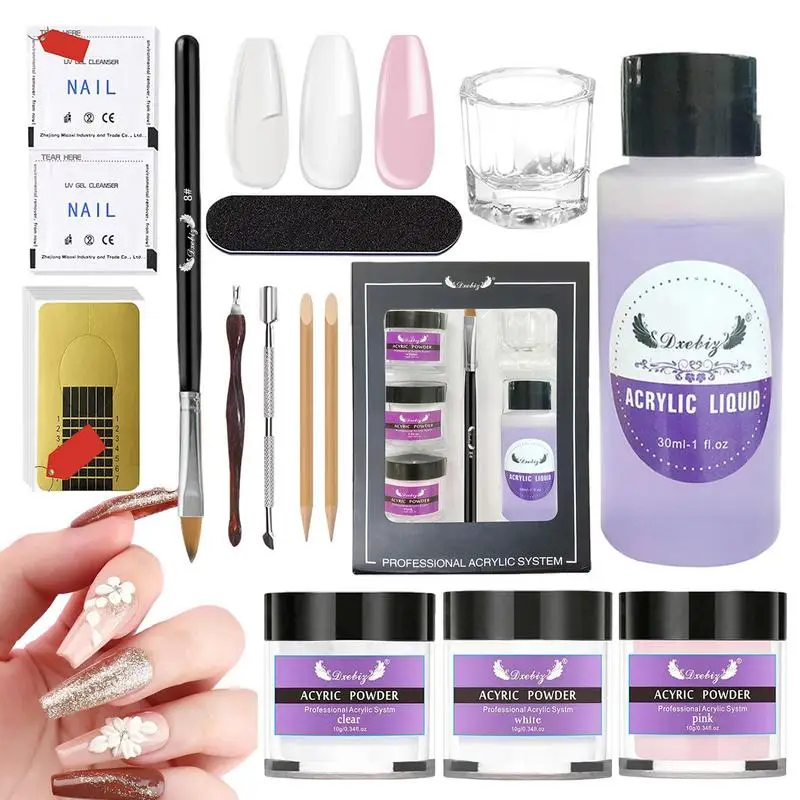 Acrylic Nail Kit Acrylic Kit With Everything Tools For Acrylic Nails Extension Salon Use