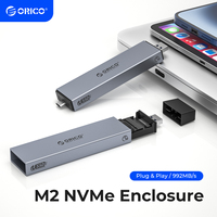 ORICO M.2 NVME NGFF SATA SSD Enclosure Type C USB A 3.2 Gen2 Dual M2 Protocol External HD Case Hard Drive Disk Storage Box House