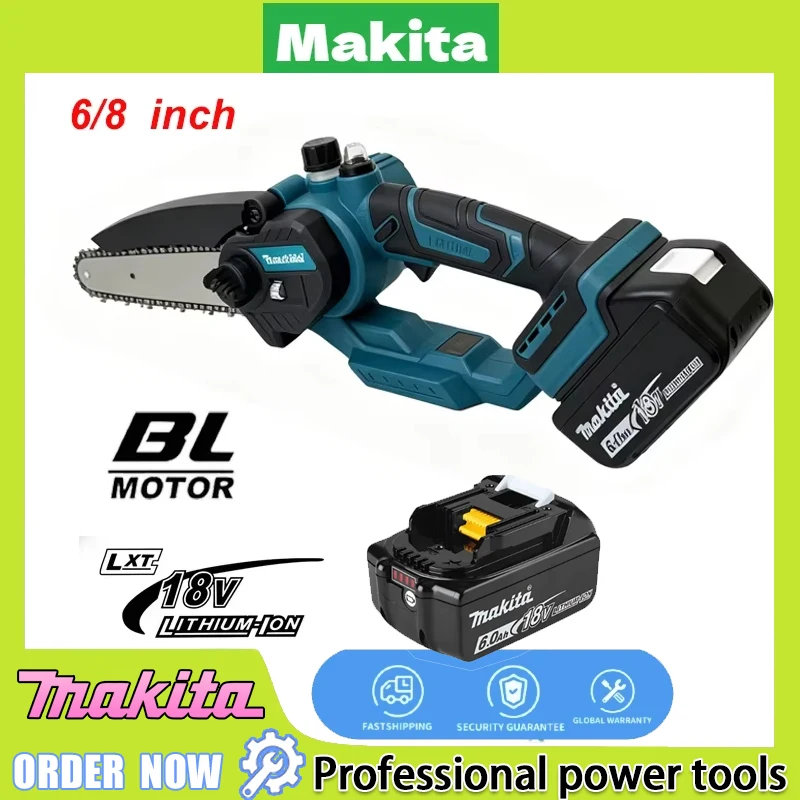 

Makita 6/8inch Electric Chain Saw WoodCutter Pruning Garden PowerTool With LED Screen For 18-21V Battery