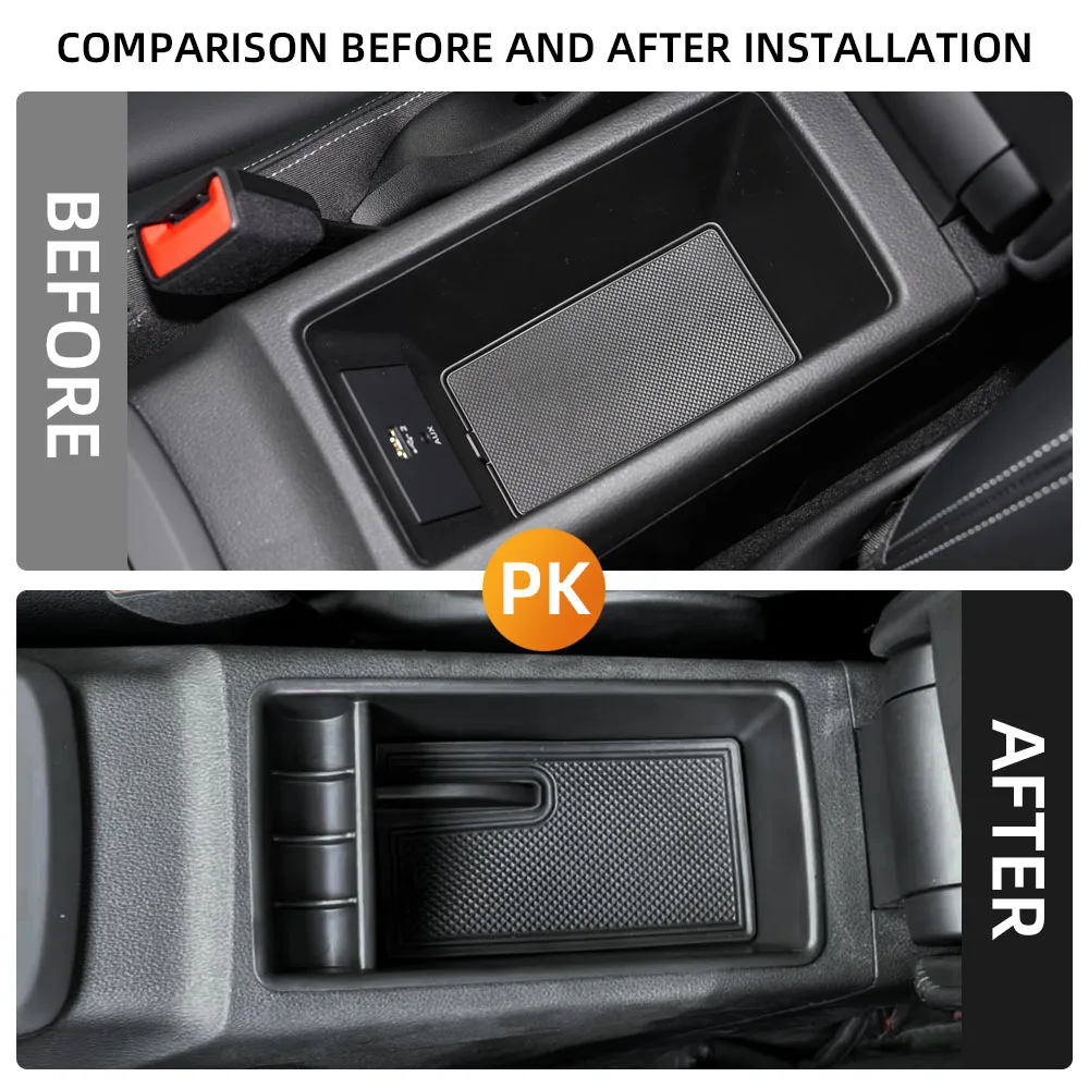 For Audi Q2 2017 2018 2019 2020 2021 2021 Armrest Box Storage Tray Center Console Holder Case Organizer Interior Accessories