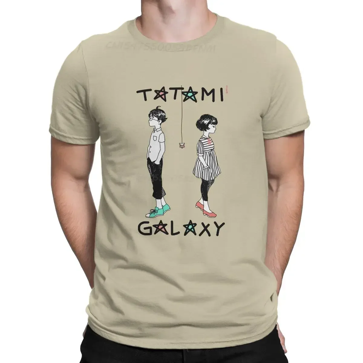 New Arrival fashion Star Men's T-shirts The Tatami Galaxy Ozu Anime Novelty Tee Camisas T-Shirts Cotton Graphic Men Clothing