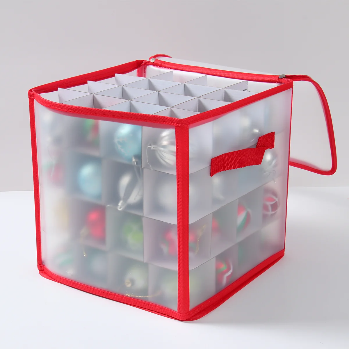 64 Grid Baubles Storage Box Translucent Christmas Balls Storage Containers Xmas Tree Decorations Divider Toys Storage Organizer