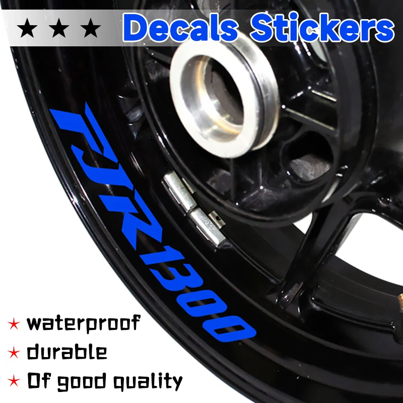 

Motorcycle 8 X CUSTOM Reflective Stickers Front & Rear Inner Rim Decals Accessories Decorative Decals For FJR1300 FJR 1300