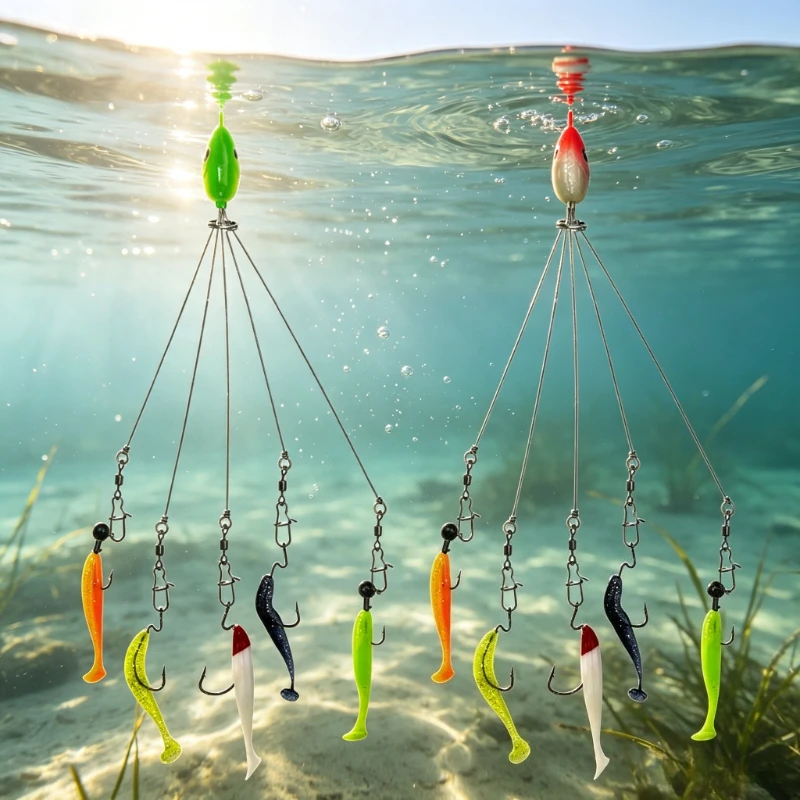 Alabama Jigs Fake Baits Road Runner Baits Steel Wire Fishing Lures Fishing Soft Bait Tackle Swarm Attack Road Runner Baits
