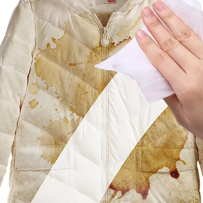 20 قطعة/1 حزمة مناديل تنظيف الملابس المحمولة إزالة البقع الرطب معبأة بشكل فردي لا غسل الأوساخ وإزالة الزيت مناديل مبللة #4