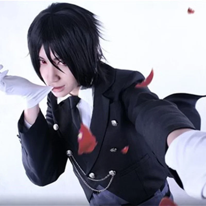 Anime Black Butler cosplay costume Sebastian costume Sebastian·Michaelis suit men tuxedo cosplay costume black suit