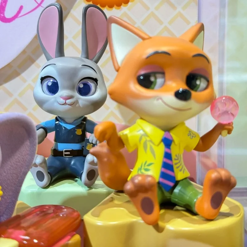 MINISO Disney Zootopia Sit Series Judy Hopps Nick Wilde Ленивец Бенджамин Аниме Фигурка Модель Украшение Ручная Мода Рождественские Игрушки Подарки