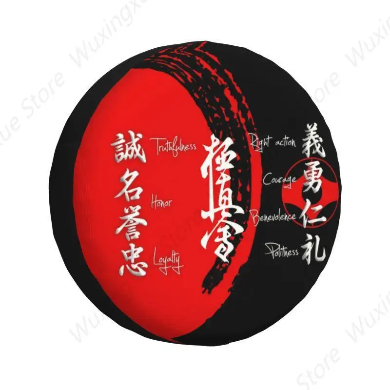 

Чехол для запасного колеса Kyokushin Karate Bushido Values для Suzuki Mitsubishi Martial Arts SUV RV 4x4, защита колес автомобиля, аксессуары