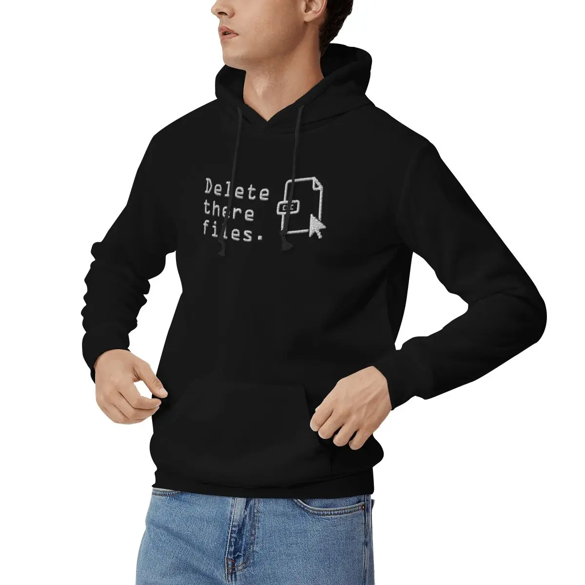 Delete There Files - Scammer Payback Hoodies Men Women Casual Pullover Sweatshirt Hip Hop Long Sleeve Hooded Autumn Winter