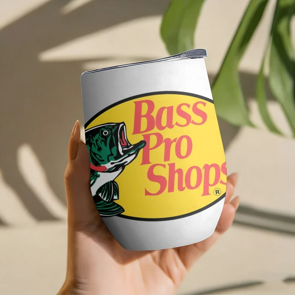 Termos de Moda B-Bass Pro Shop, Vaso Térmico Aislado de 12oz para Vino, Taza de Café al Vacío, Termo con Forma de Huevo