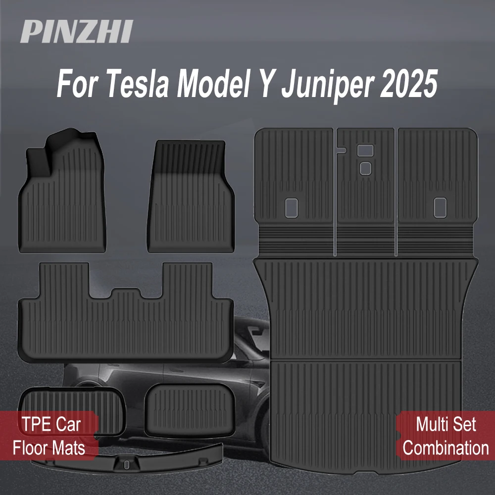 Tapis de sol imperméable en TPE pour Tesla, nouveau modèle Y Juniper 2025 +, pour bagages, résistant à l'usure, coussinets de pieds, modèle de coffre, accessoires