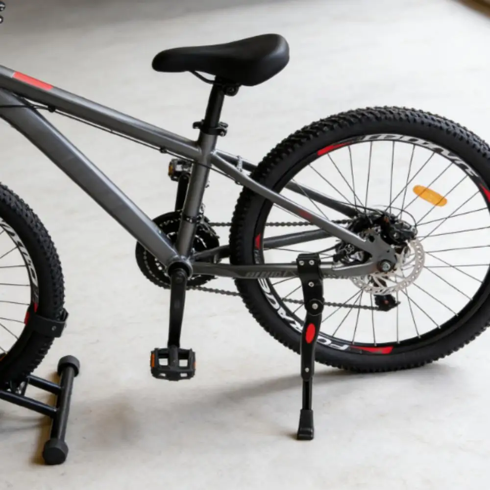 Adjustable Bicycle Kickstand for 22-26 Inch Mountain Bike Side Support Parking Rack Compatible with 24 Inch Wheels
