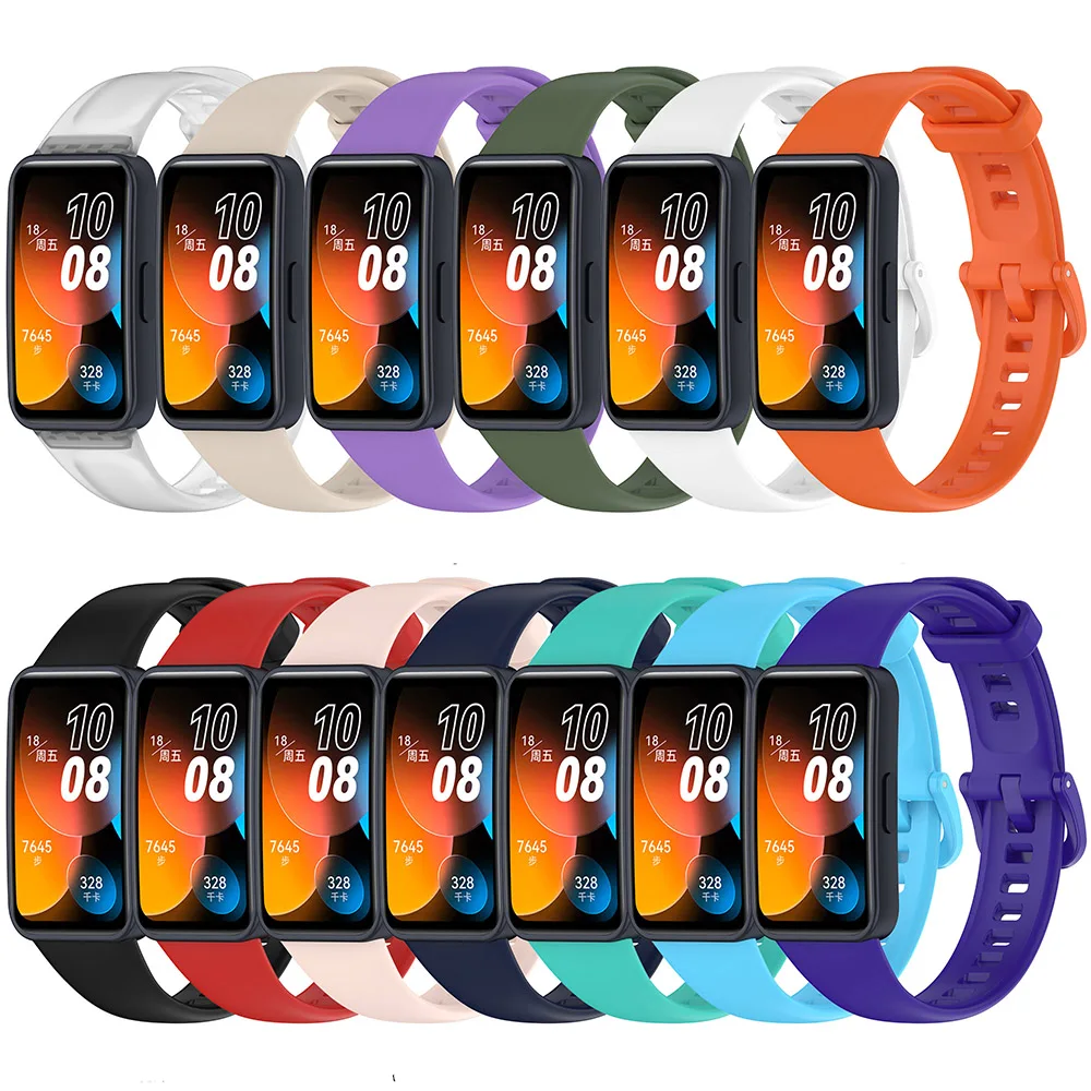 TPU Watchband For Huawei Band 8 9 10 Adjustable Strap Bracelet Wristband