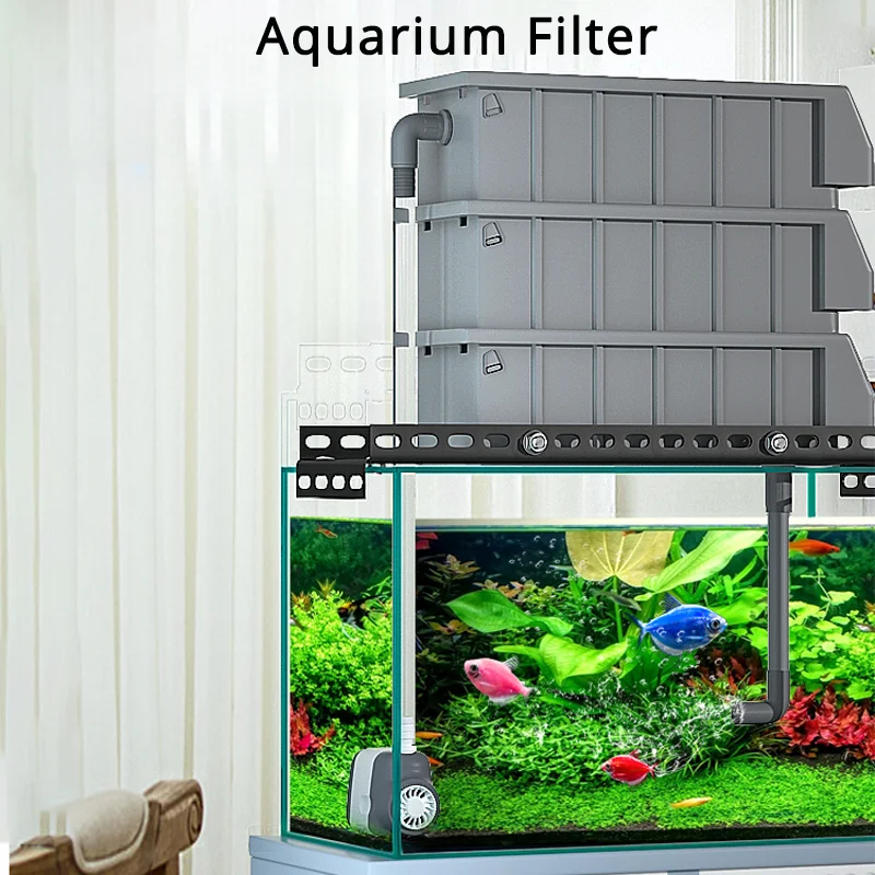 Fish Tank Overhead Top Filter Aquarium Filter System Turtles Tortugar Pool Pump Accessories Reptiles With Drip Boxish