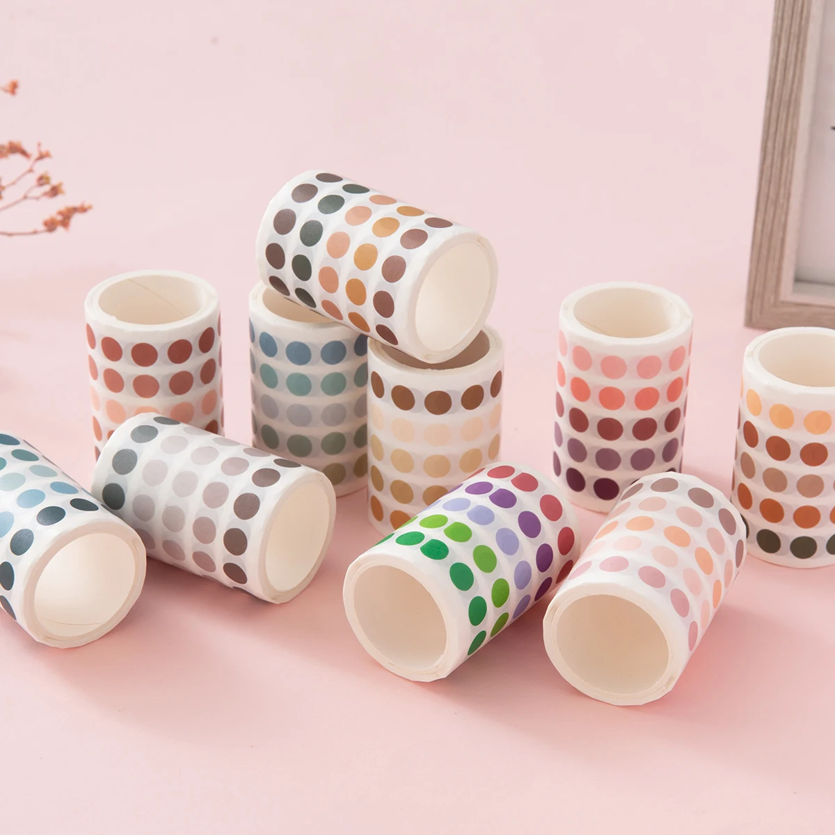 60mm*3m Fresh Colorful Gradients Dots Washi Tape Scrapbooking DIY Masking Tapes Stationery Stickers Photo Diary Journal