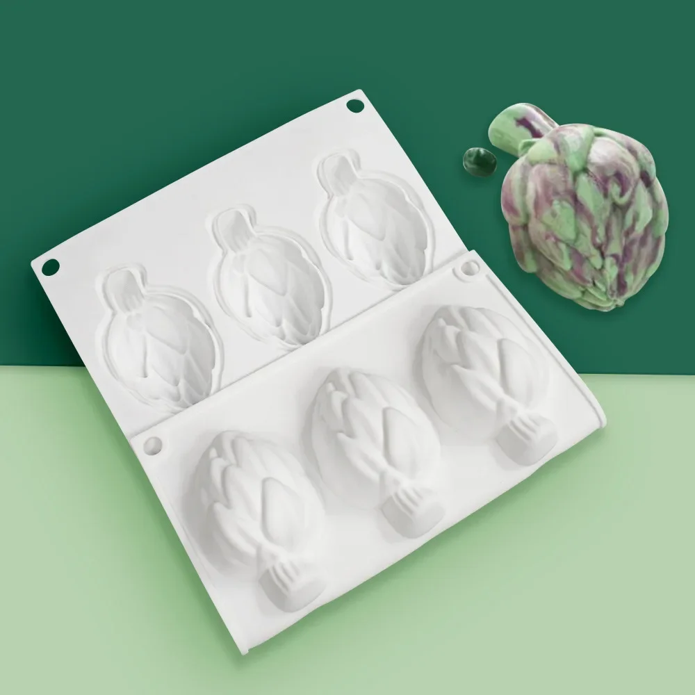 Art High New Artichoke Mousse cake mold asparagus vegetables chocolate silicone mold DIY baking tools