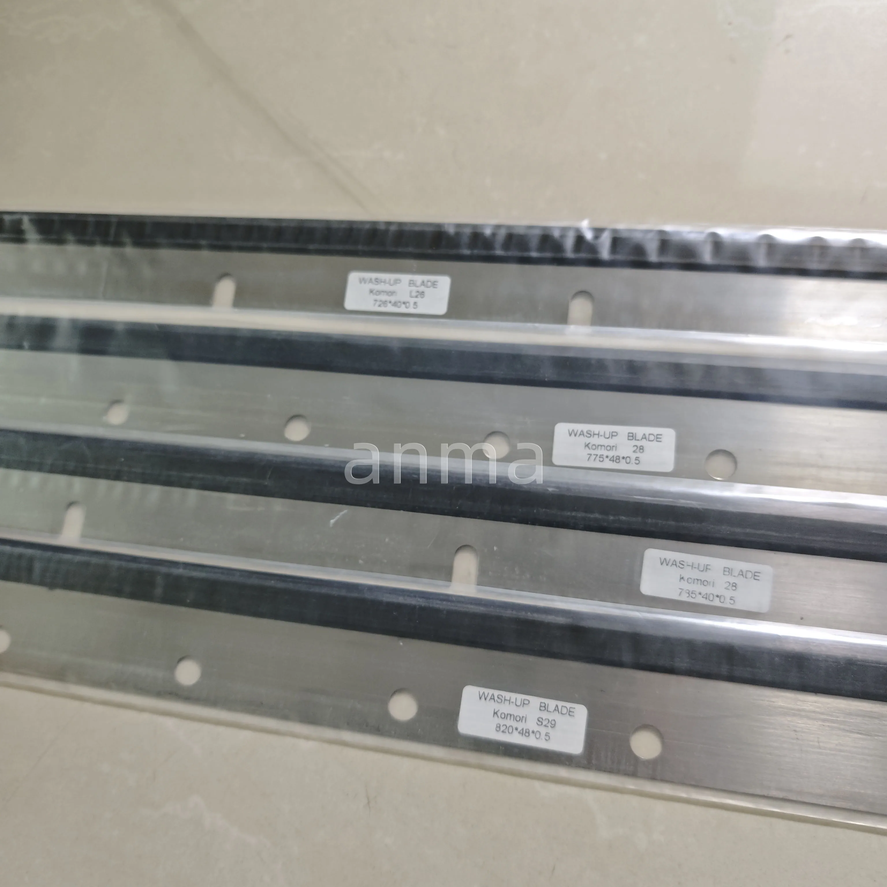 2 Piece komori S29 wash up blades 820×48×0.5mm komori Printing Machine Parts