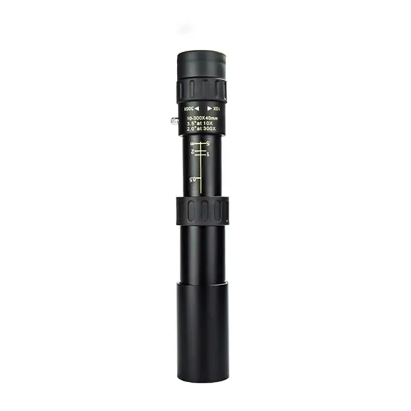 Portable 10-300×40 Monocular Telescope, Support Mobile Phone Connection for Outdoor Bird Watching Hunting