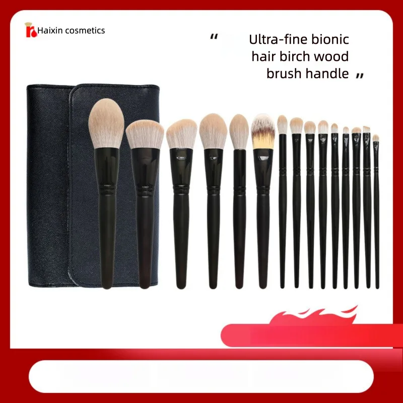 Set di pennelli per trucco da 15 pezzi a setole morbide, cipria in polvere, pennello per correttore, pennello per fard, set completo di pennelli per trucco disponibili