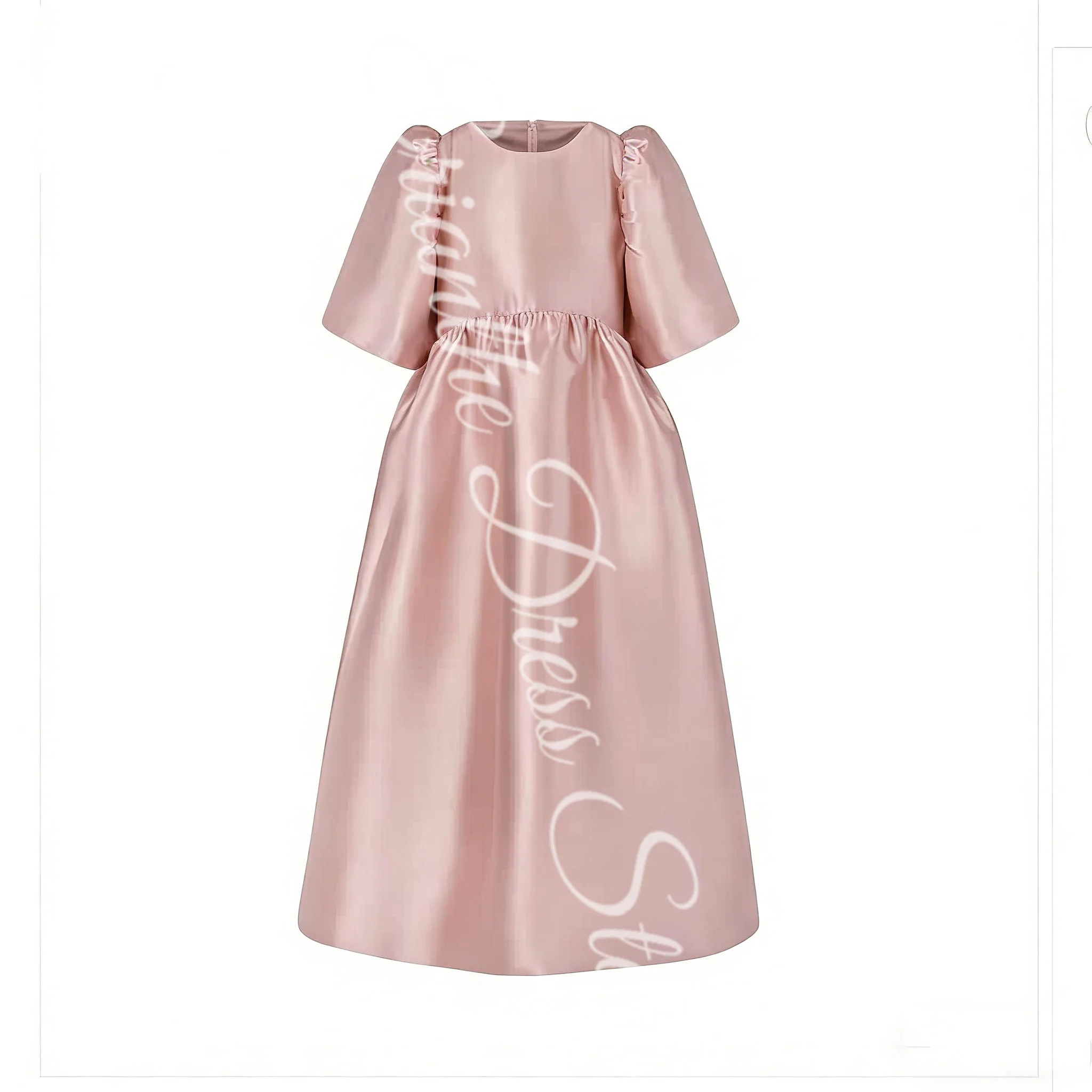 robe-a-fleurs-en-satin-rose-pour-filles-pour-mariage-demi-manches-avec-nœud-elegante-pour-fete-d'anniversaire-pour-enfants-robes-de-bal-de-premiere-communion-personnalisees