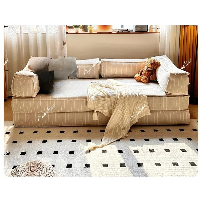 Small apartment medieval style living room multi-purpose folding sofa bed