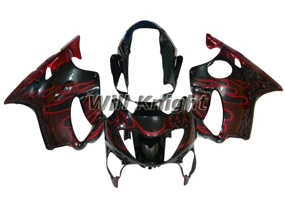 

Intelligent Library ABS Plastic Fairing Kit For HONDA CBR600 F4 CBR600F4 1999 2000 Red Flame