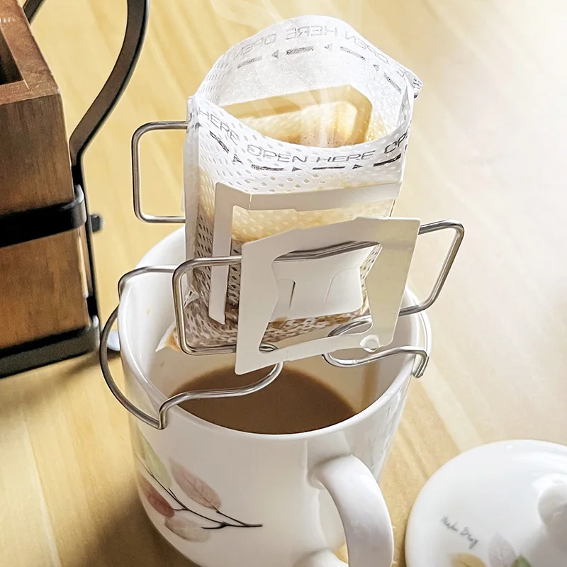 1PC Coffee Filter Holder Portable Reusable Outdoor Tea s Dripper Baskets  Ear Drip  Paper Bag Shelf ware