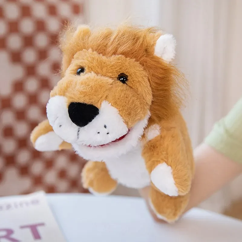 Gefüllte Plüschtiere Spielzeug Hand Finger Story Puppet Kawaii Puppen Pädagogisches Babyspielzeug Ente Lamm Kuh Hund Pferd Kinder Geschenk – Detail 9