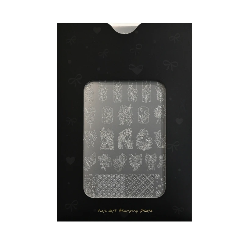

Artistic Stamping Plate Featuring Delicate Butterfly And Floral Motifs