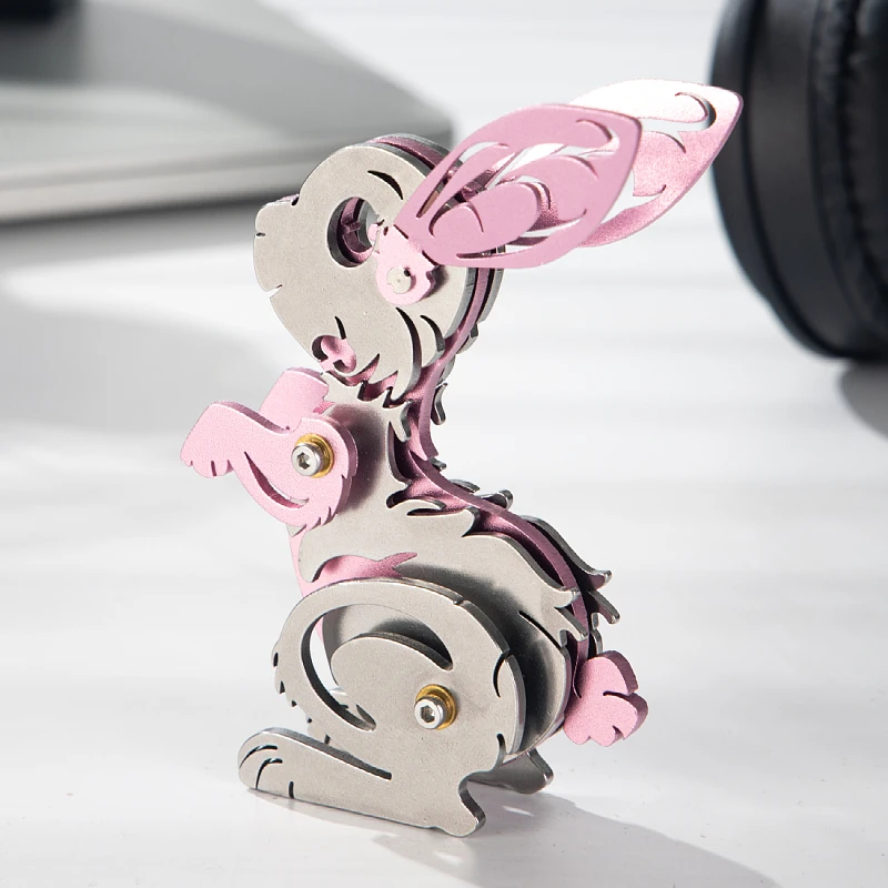 

MOKR кролик 3D металлический пазл детская игрушка подарок на Рождество и день рождения образовательное обучение DIY модель сборки ручной работы