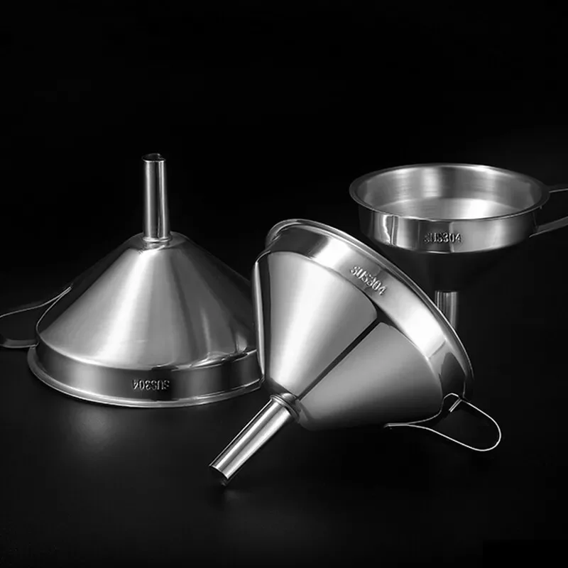 304 Stainless Steel Funnel Filter Household Chinese Medicine Oil Dregs Boiling Water Homebrew White Wine Filter 11/13/15cm