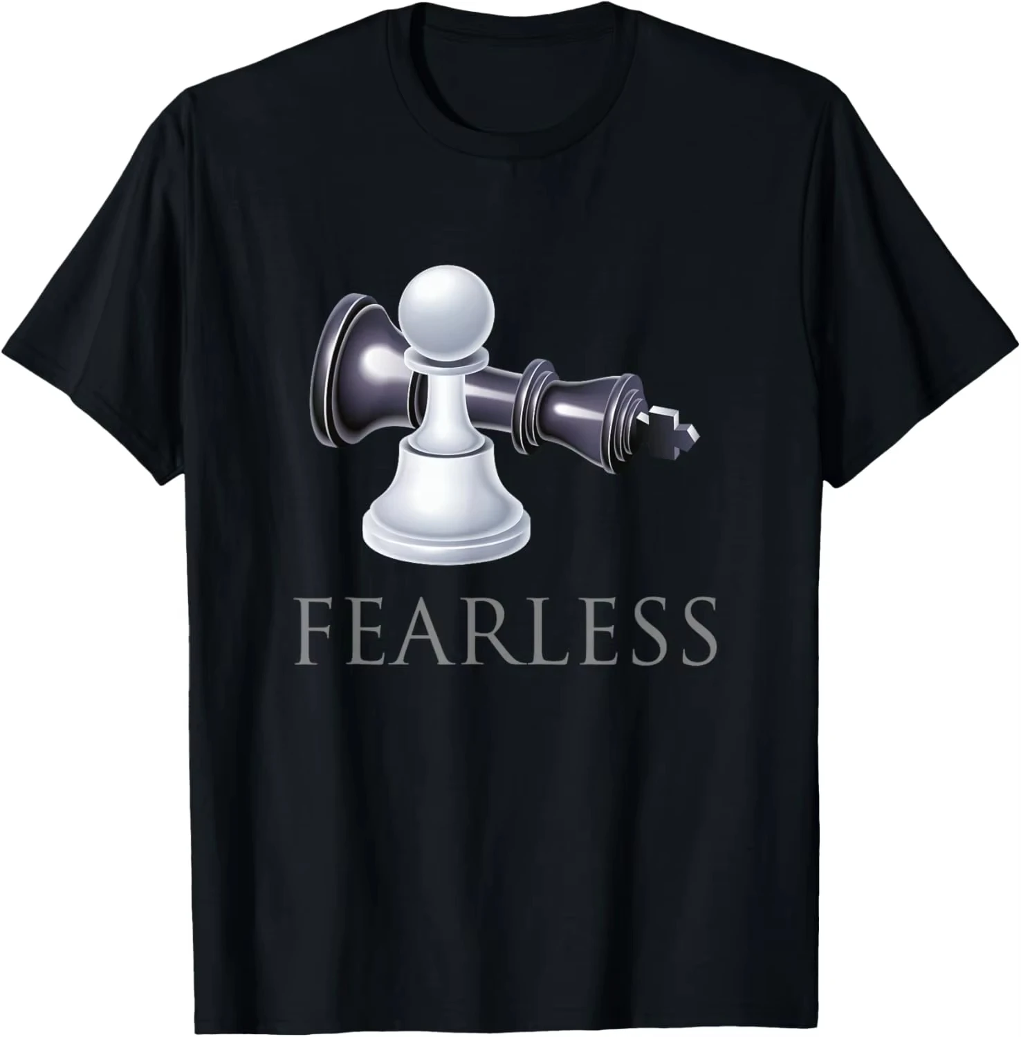 2026 New Cool Chess Pawn Victory Over Fallen King Graphic T-Shirt Fearless Player Casual Gift Tee