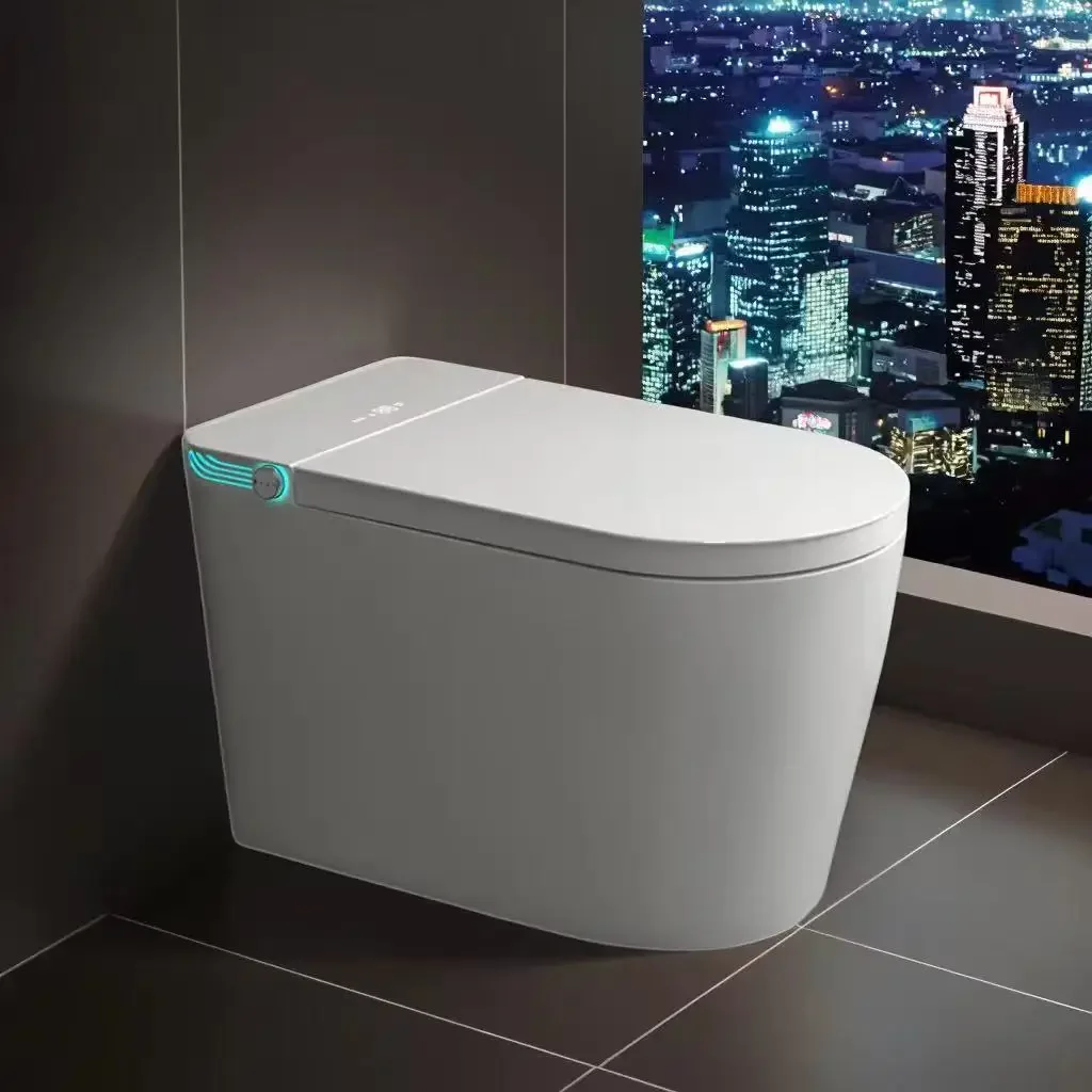 Auto Open Flush Intelligent Wc Bidet Commode Toilet Ceramic Automatic Heating Bowl Bathroom Smart Toilet With Remote Control