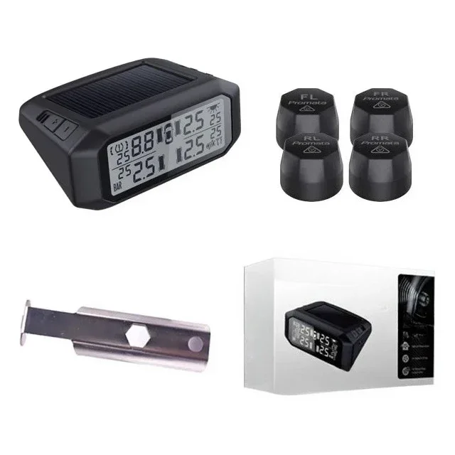 Automotive pressure monitoring intelligence system Solar wireless belt 4 external sensors