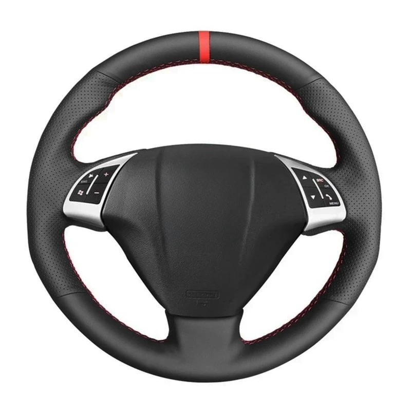 Car Steering Wheel Cover Car Accessories Black Artificial Leather For Fiat Bravo Grande Punto Linea Qubo Doblo Punto Opel Combo